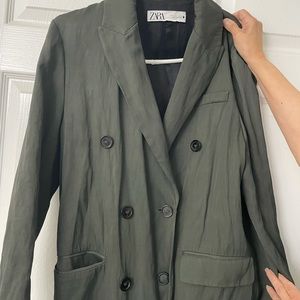 Zara Woman Gray Lined Coat